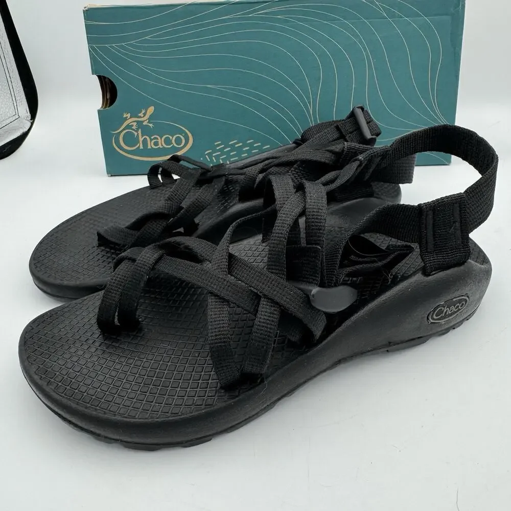 Chaco Sandals Womens 6 ZX/2 Black Cloud Dual Adjustable Straps Cushioned Sport